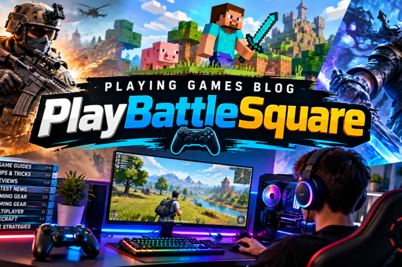 Playing Games Blog PlayBattleSquare: Complete Guide to Gaming, Minecraft, News and Community